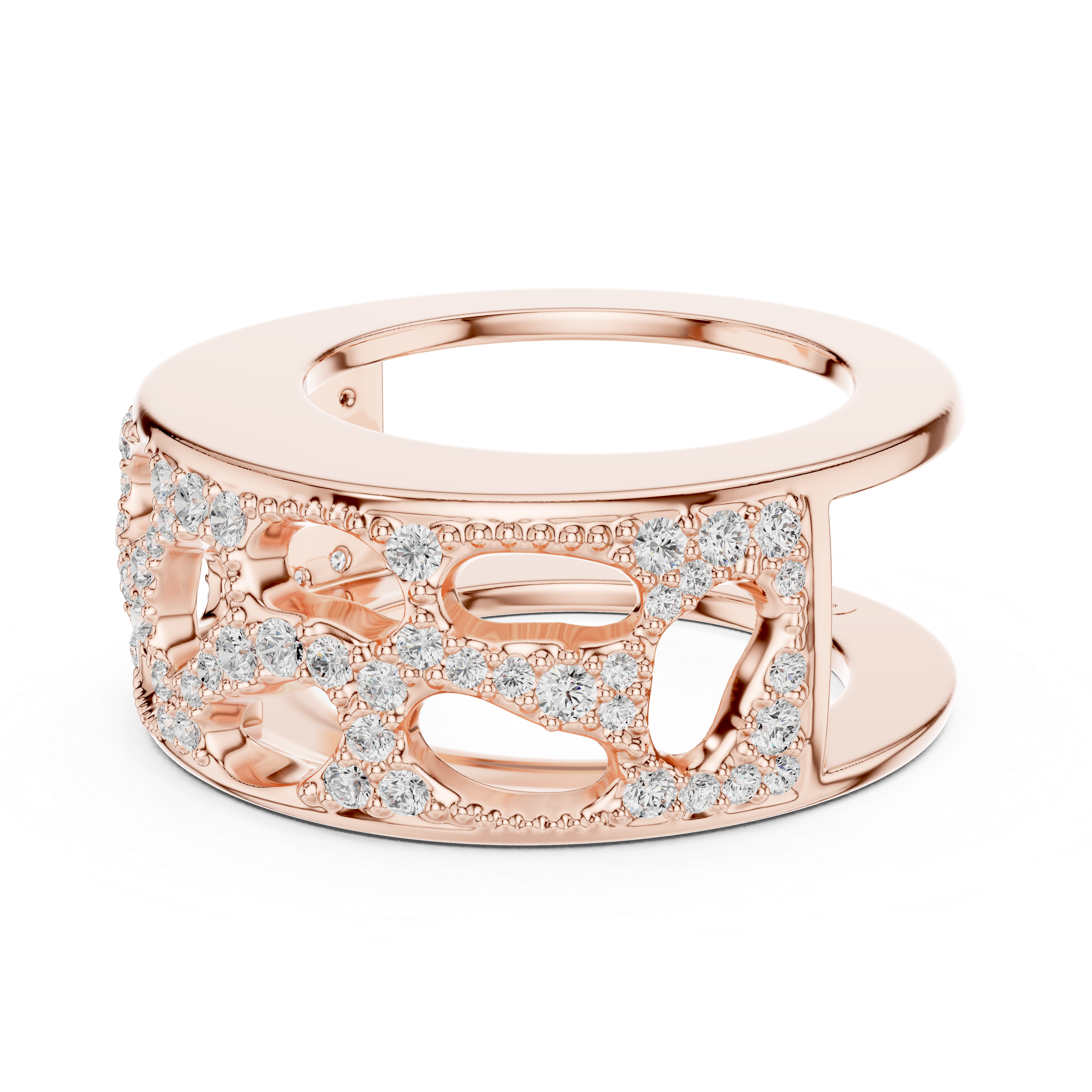 Muur Atelier Solid Gold - The Ethereal Lace Enhancer - 14K Solid White Gold & Brilliant Lab-Grown Diamonds. Crafted for Oura Ring