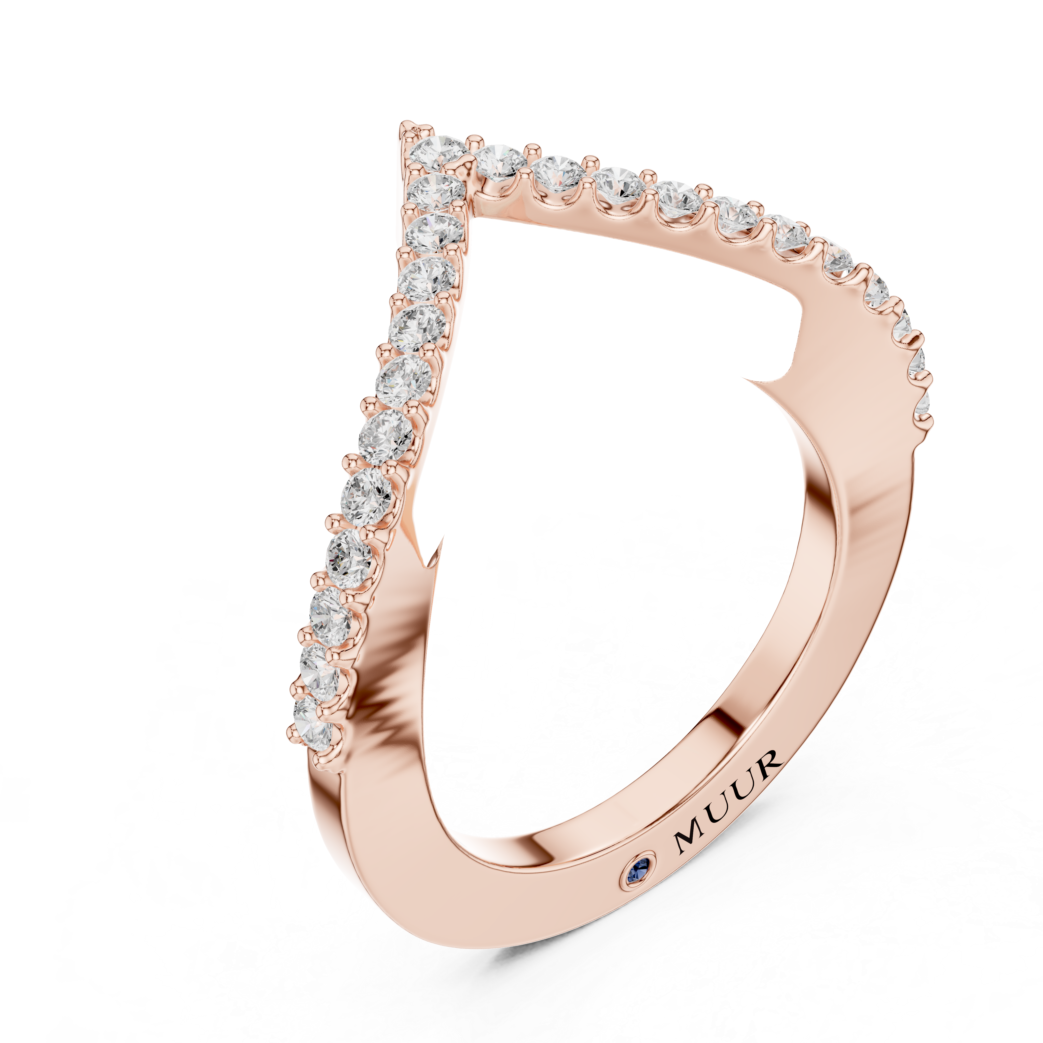 Muur Atelier Solid Gold - The Pavé Chevron Jacket - Smart Ring Cover
