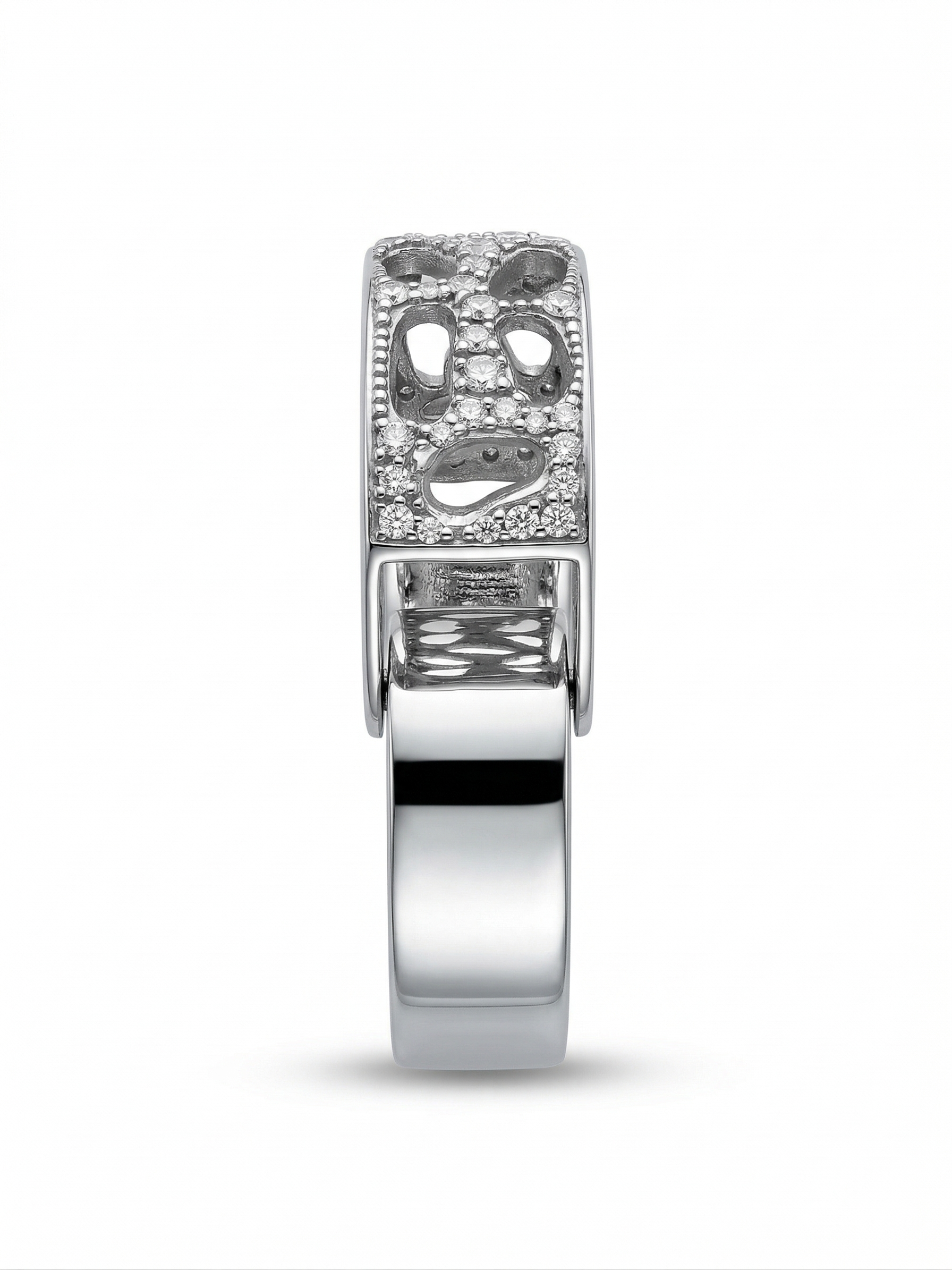 Muur Atelier Solid Gold  The Ethereal Lace Enhancer - 14K Solid White Gold & Brilliant Lab-Grown Diamonds. Crafted for Oura Ring