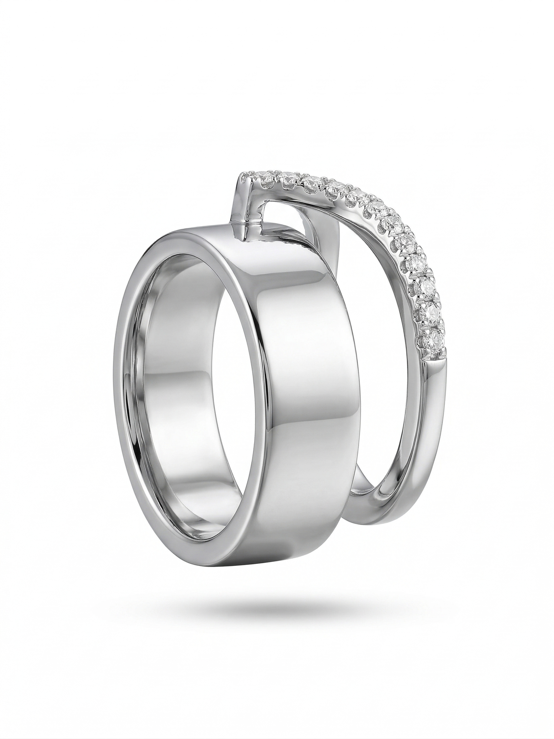 Muur Atelier Solid Gold  The Pavé Chevron Jacket - Smart Ring Cover
