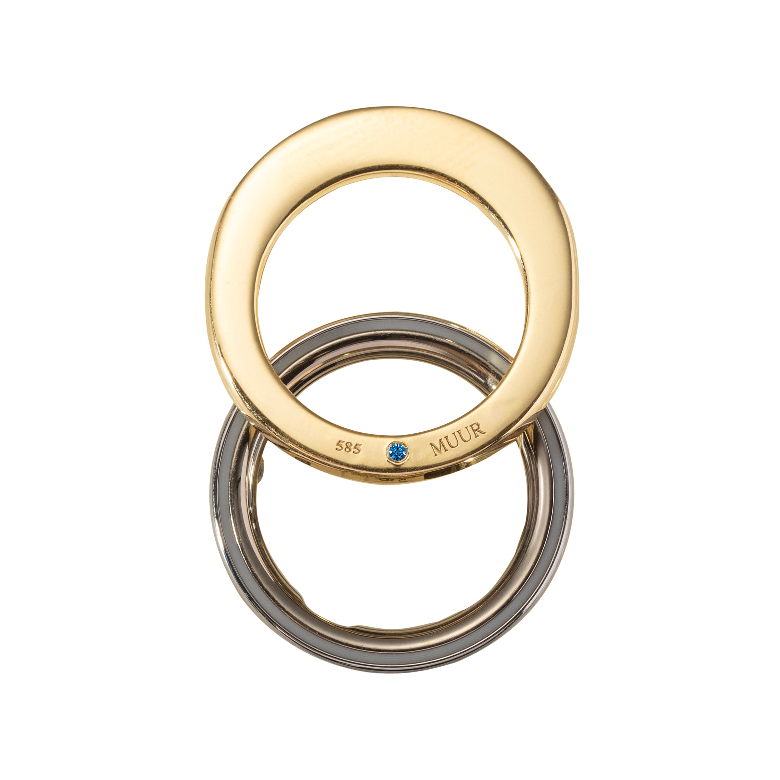 Muur Atelier Solid Gold - The Celestial Enhancer - 14K Solid Gold & Natural Diamonds, Crafted for Oura Ring
