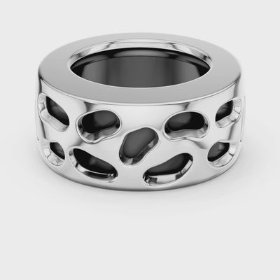 Muur Atelier The Sculptural Openwork Statement - Heavyweight 925 Sterling Silver. Crafted for Oura Ring